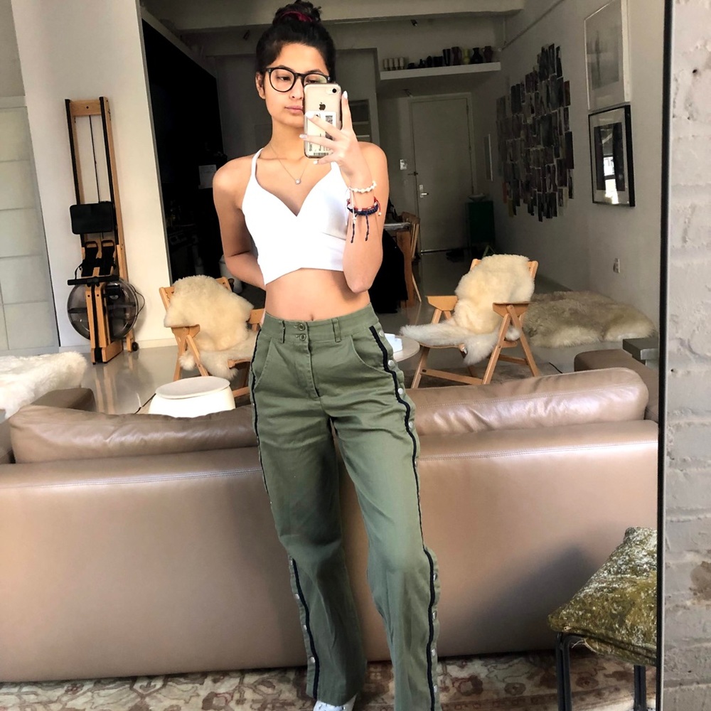 Army green break away pants